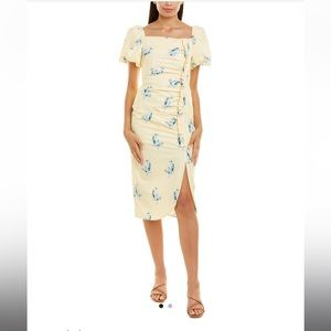 Beulah Puff sleeve midi dress